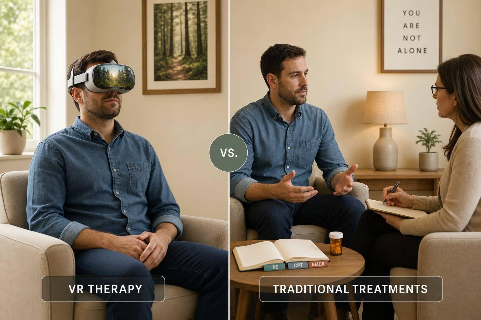 Virtual Reality Therapy for PTSD vs. Traditional Treatments